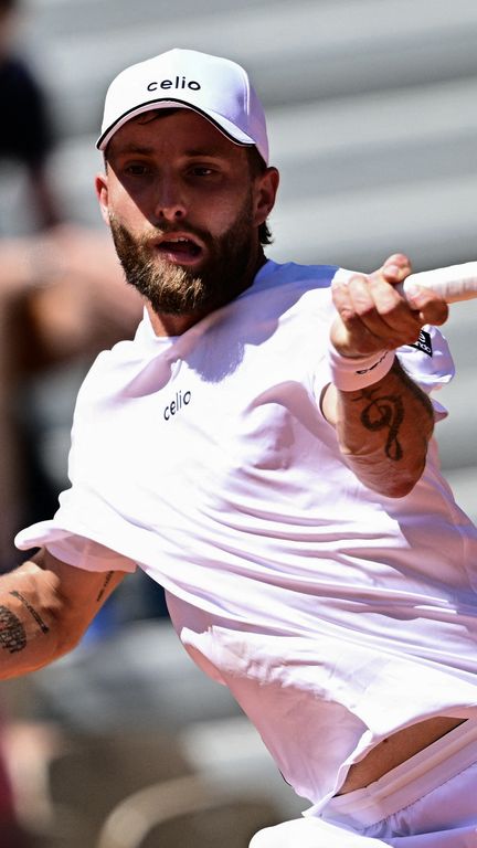 Corentin Moutet lors de son 1r tour contre Vit Kopriva, le 26 mai 2026, à Roland-Garros. (AFP)