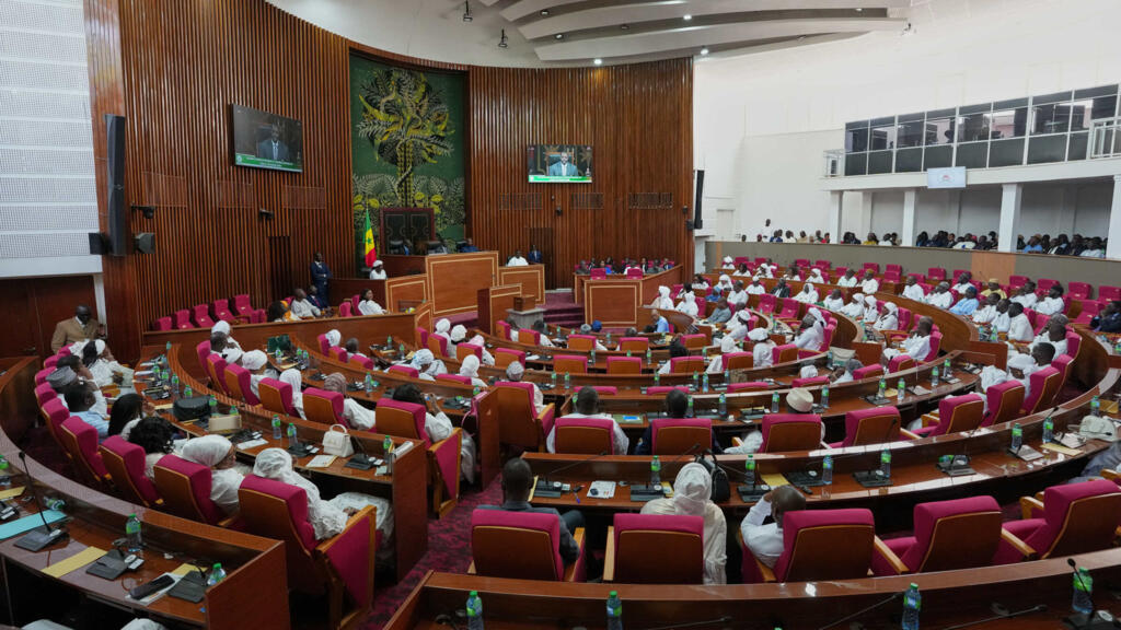 General view of the National Assembly during Ousmane Sonko's election as President of the National Assembly, following his removal from the post of Premier Minister by President Bassirou Diomaye Faye. Dakar, Tuesday, May 26, 2026.