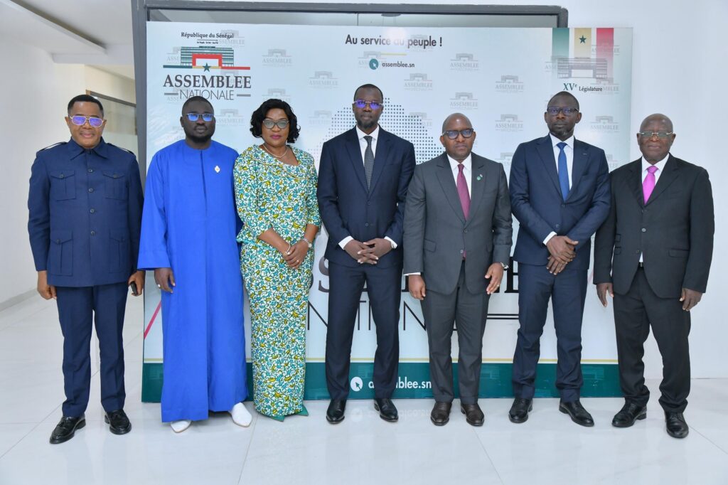 Senegal's National Assembly President Ousmane Sonko meeting with African Parliamentary Union representatives