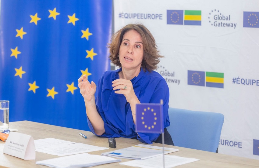 European Union ambassador meeting Gabonese officials