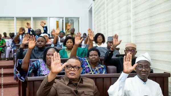 Beninese deputies in session at the National Assembly