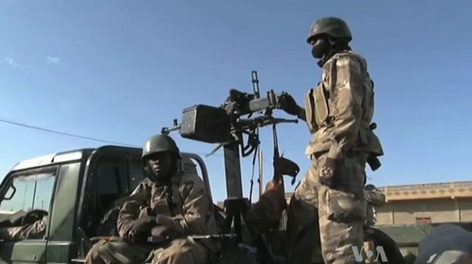 Malian soldiers in Gao during a military operation