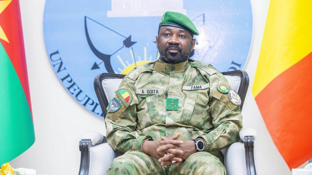 Mali’s transitional president, General Assimi Goïta, addressing the second summit of the Alliance of Sahel States (AES) on security and development in Bamako, December 23, 2025.