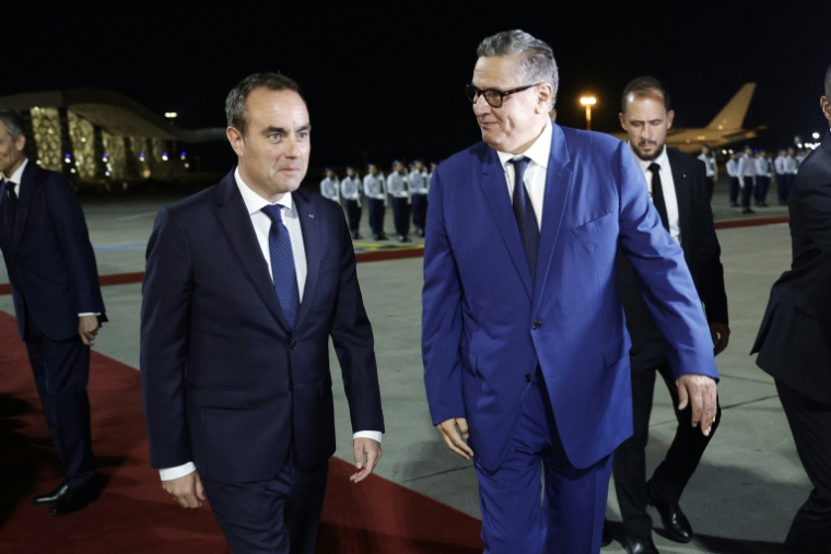 French Prime Minister Sébastien Lecornu greeted by Moroccan counterpart Aziz Akhannouch at Rabat-Salé Airport on July 15, 2026