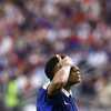 Kylian Mbappé, capitaine des Bleus, lors de la demi-finale entre la France et l'Espagne, le 14 juillet 2026. (CHARLY TRIBALLEAU / AFP)