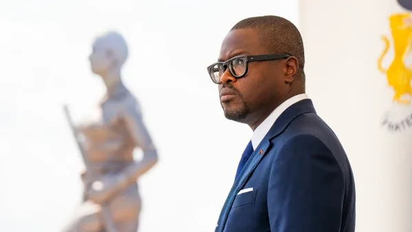 President of the Republic of Benin Romuald Wadagni during his inauguration on May 24, 2024