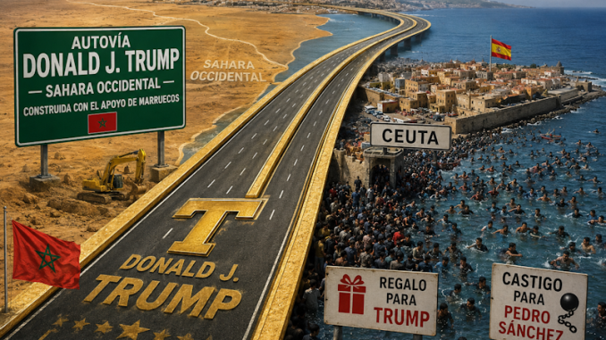Aerial view of the Tiznit-Dakhla highway in Morocco