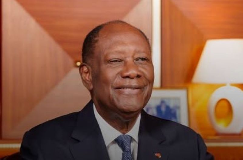 President Alassane Ouattara speaking in Abidjan