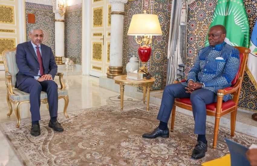 AfDB President Sidi Ould Tah meeting Gabonese President Brice Clotaire Oligui Nguema