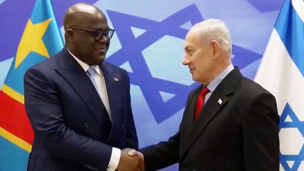 Le Premier ministre Benyamin Netanyahu rencontre le président de la République démocratique du Congo, Félix Tshisekedi, à Jérusalem, en Israël, le 1er septembre 2026.