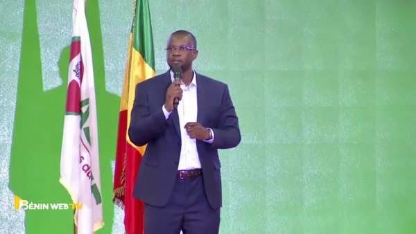Ousmane Sonko during a public speech in June 2026