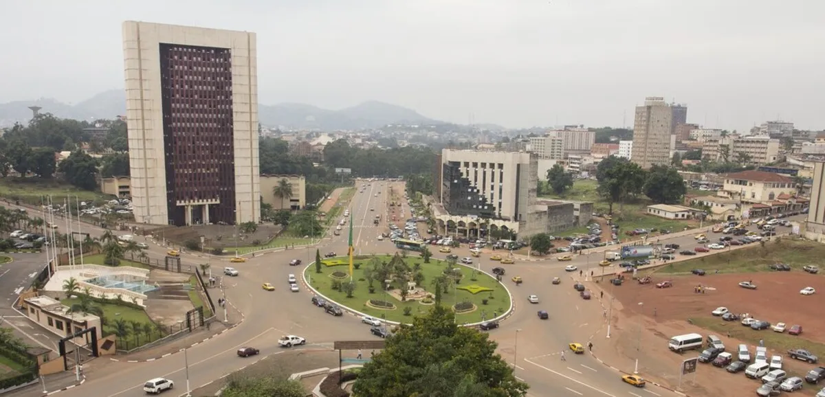 Aerial view of Yaounde courtroom during Martinez Zogo murder trial